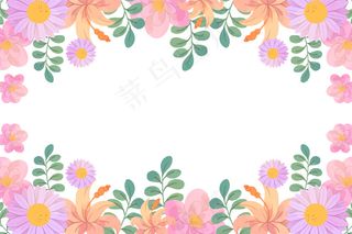 空白水彩泉背景