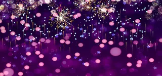 烟花霓虹紫色渐变夜景