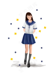 开学季水手服女孩