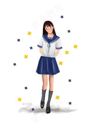 开学季水手服女孩