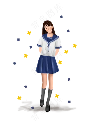 开学季水手服女孩