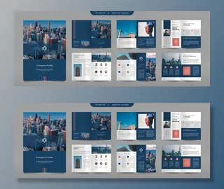公司简介小册子页面设计模板