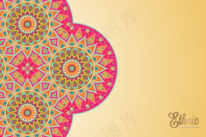 金色矢量豪华装饰曼荼罗设计背景eps,ai矢量模版下载