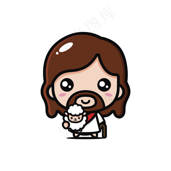 耶稣基督拥抱羊