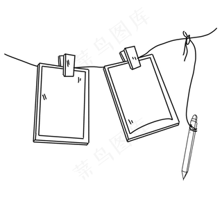 黑色线条感文具