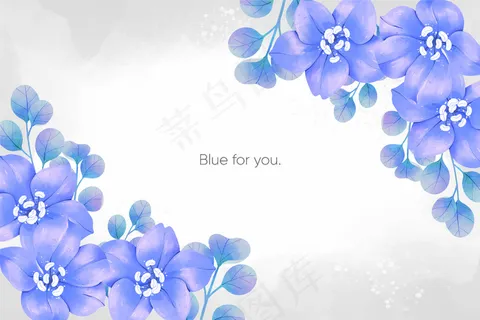 水彩春兰花背景 水彩春兰花背景
