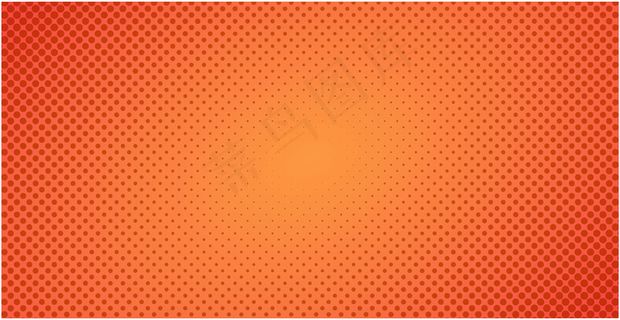 点式半色调红橙色背景或波普艺术渐变背景插图