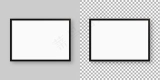 逼真的相框。空白相框模板。孤立的。模板设计。逼真的插图。