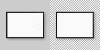 逼真的相框。空白相框模板。孤立的。模板设计。逼真的插图。