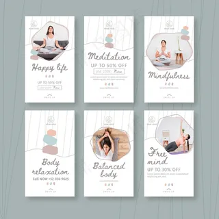 冥想和正念模板故事