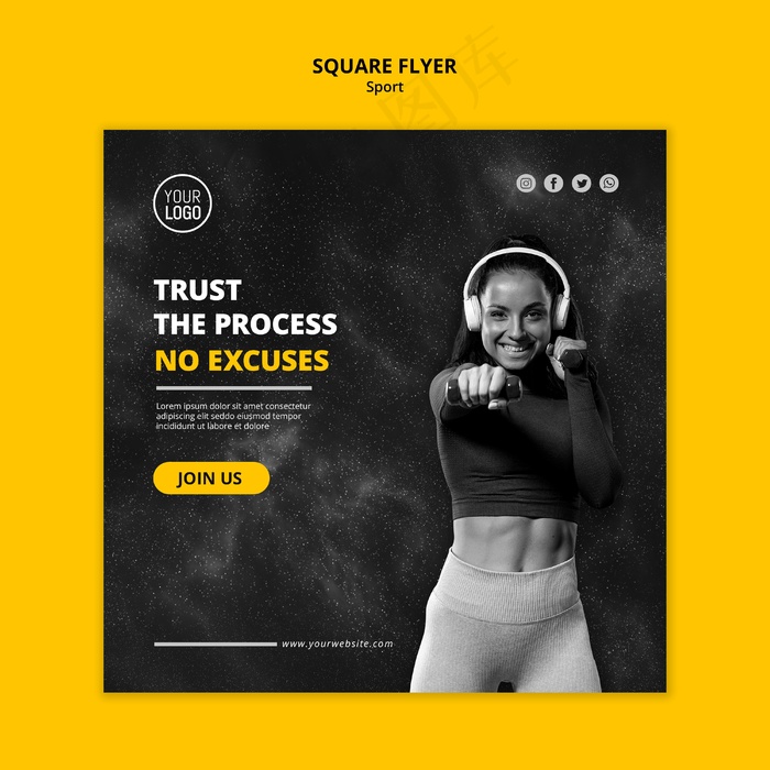 运动宣传单,DM传单模板设计