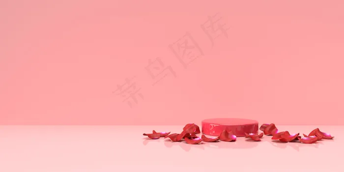 粉红色粉彩产品站在背景上。抽象极小几何概念psd模版下载