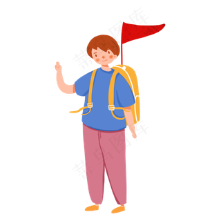 旅游人物卡通元素