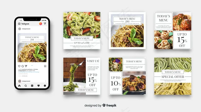带照片的烹饪模板集eps,ai矢量模版下载