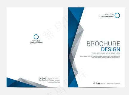 小册子模板宣传单,DM传单设计矢量背景