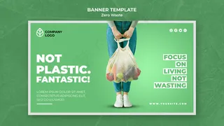 零浪费横幅banner模板