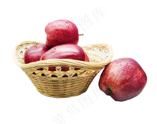 编织果盘红苹果