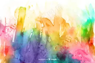 抽象手绘彩虹线背景