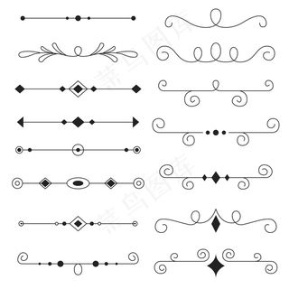 装饰性手绘框架和分隔器