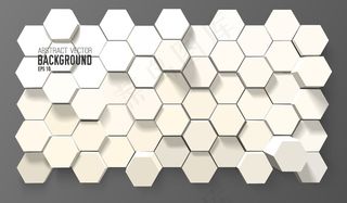 几何六边形的抽象白色背景
