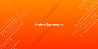 具有现代线条背景的抽象渐变橙色