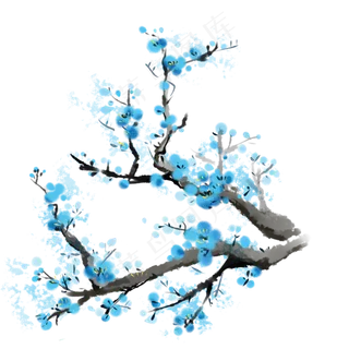 梅花墨梅中国风中国画装饰