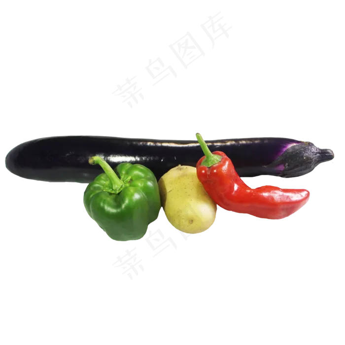 茄子辣椒蔬菜组合(2000X2000(DPI:300))