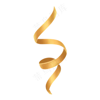 金色耀眼丝带飘带彩带