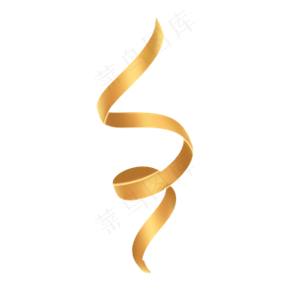 金色耀眼丝带飘带彩带