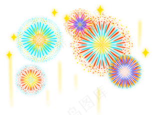 绽放的绚烂烟花