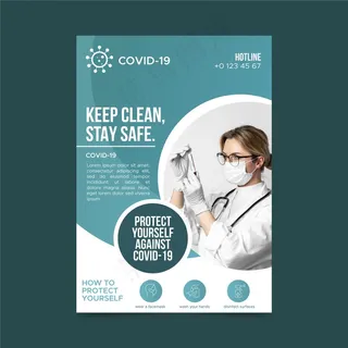 冠状病毒信息海报模板