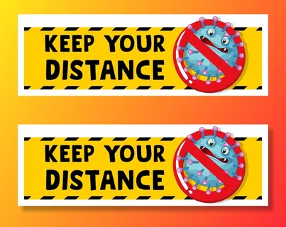 保持距离横幅banner