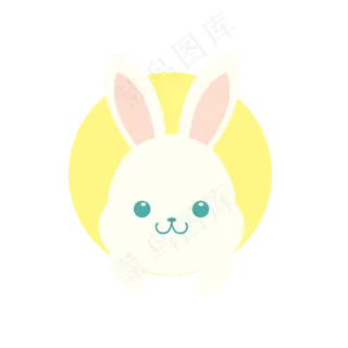 中秋节可爱萌月兔矢量图可商用元