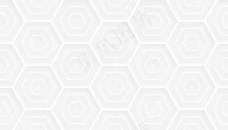 三维风格六边形白色图案背景设计
