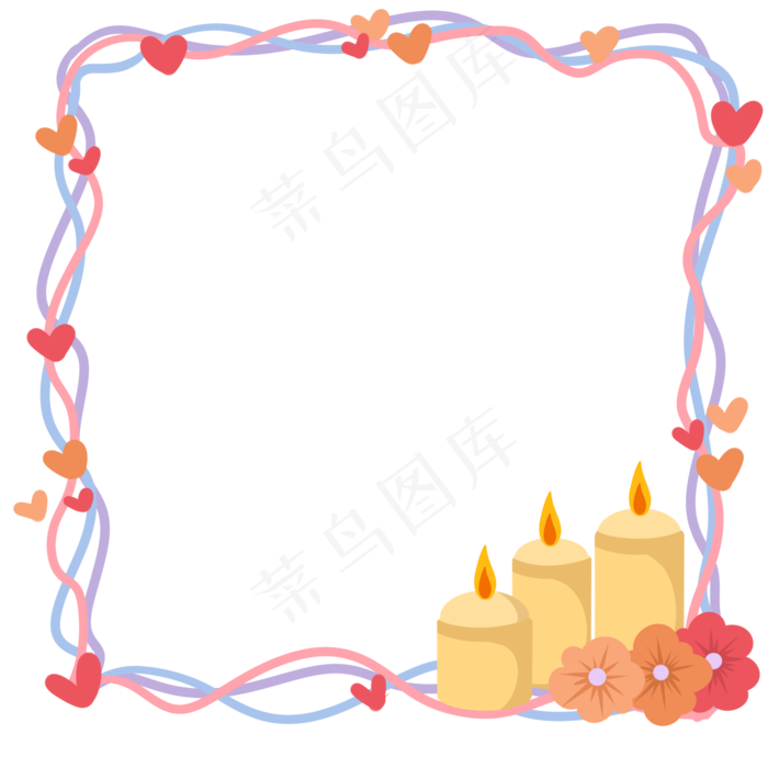 教师节蜡烛边框