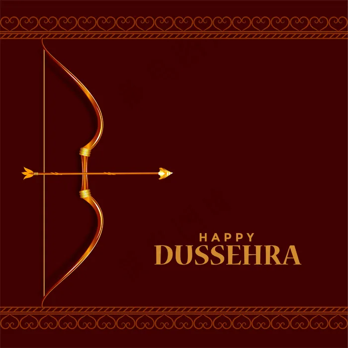 快乐杜塞赫拉印度教节日祝福卡设计eps,ai矢量模版下载