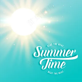 阳光明媚的夏日背景