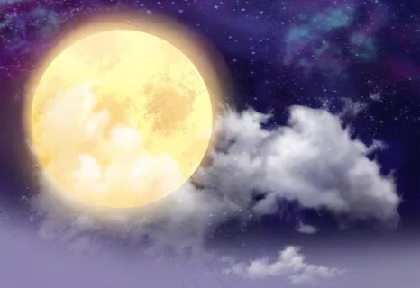 星空圆月亮
