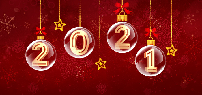 2021雪花红色时尚