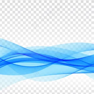 抽象的蓝色波浪透明背景