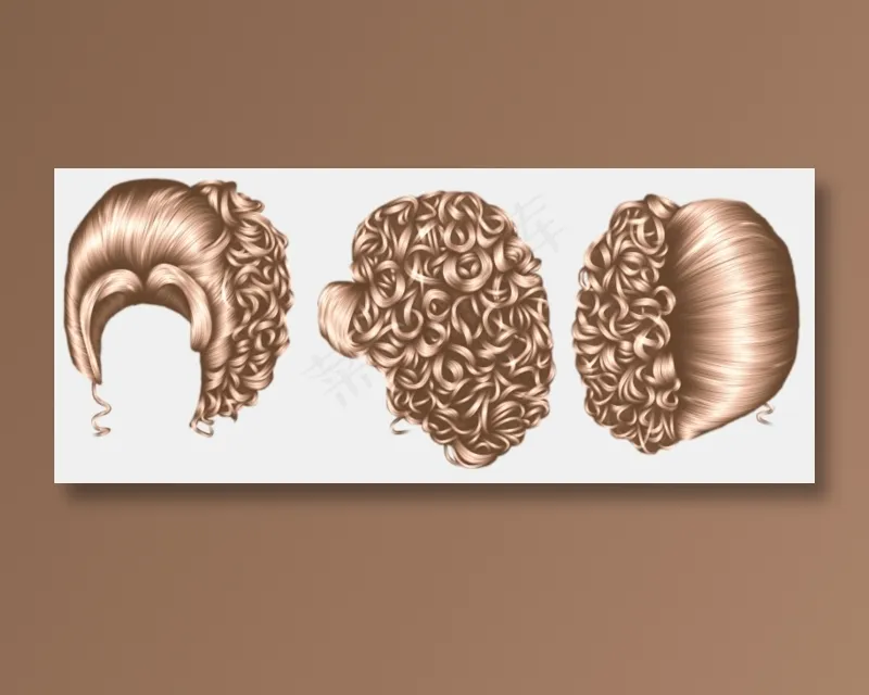 头发、假发、长发 