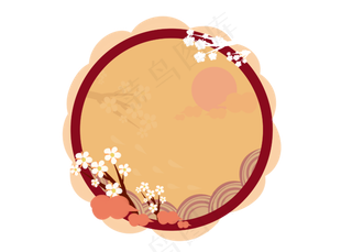 春节中式梅花边框