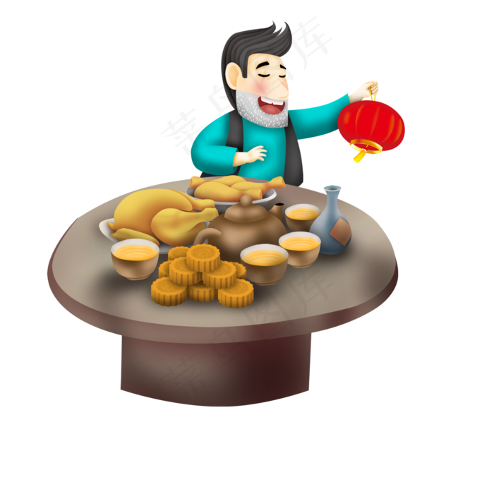 手拿灯笼的男人