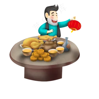 手拿灯笼的男人