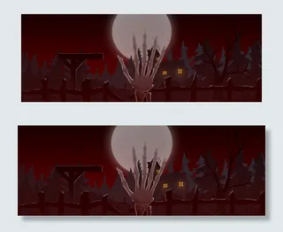 城堡鬼屋万圣节banner