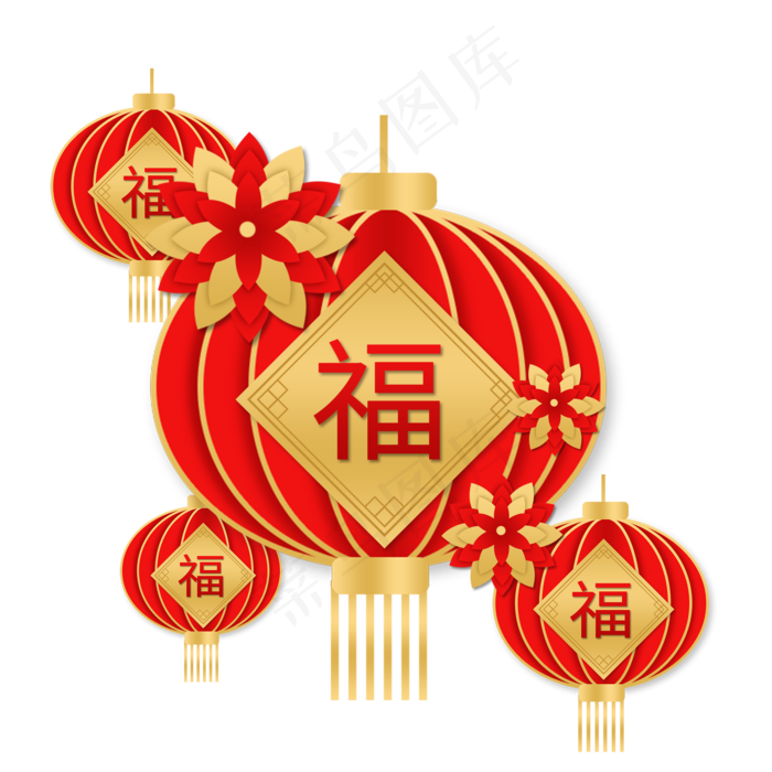 新年立体质感装饰