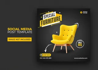 家具社交媒体模板模板