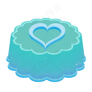 中秋月饼水蓝色冰皮