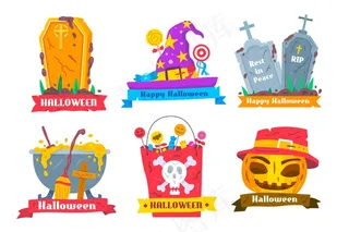 万圣节标签系列