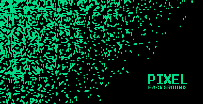 双色设计中的抽象像素背景